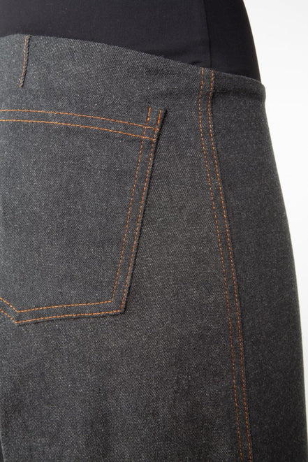 Jeans Wide Leg antracite con baschina