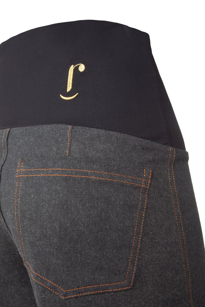 Jeans Wide Leg antracite con baschina