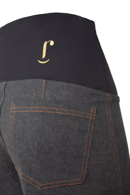 Jeans Wide Leg antracite con baschina