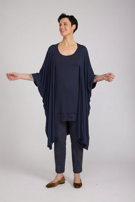 Look Kimono blu
