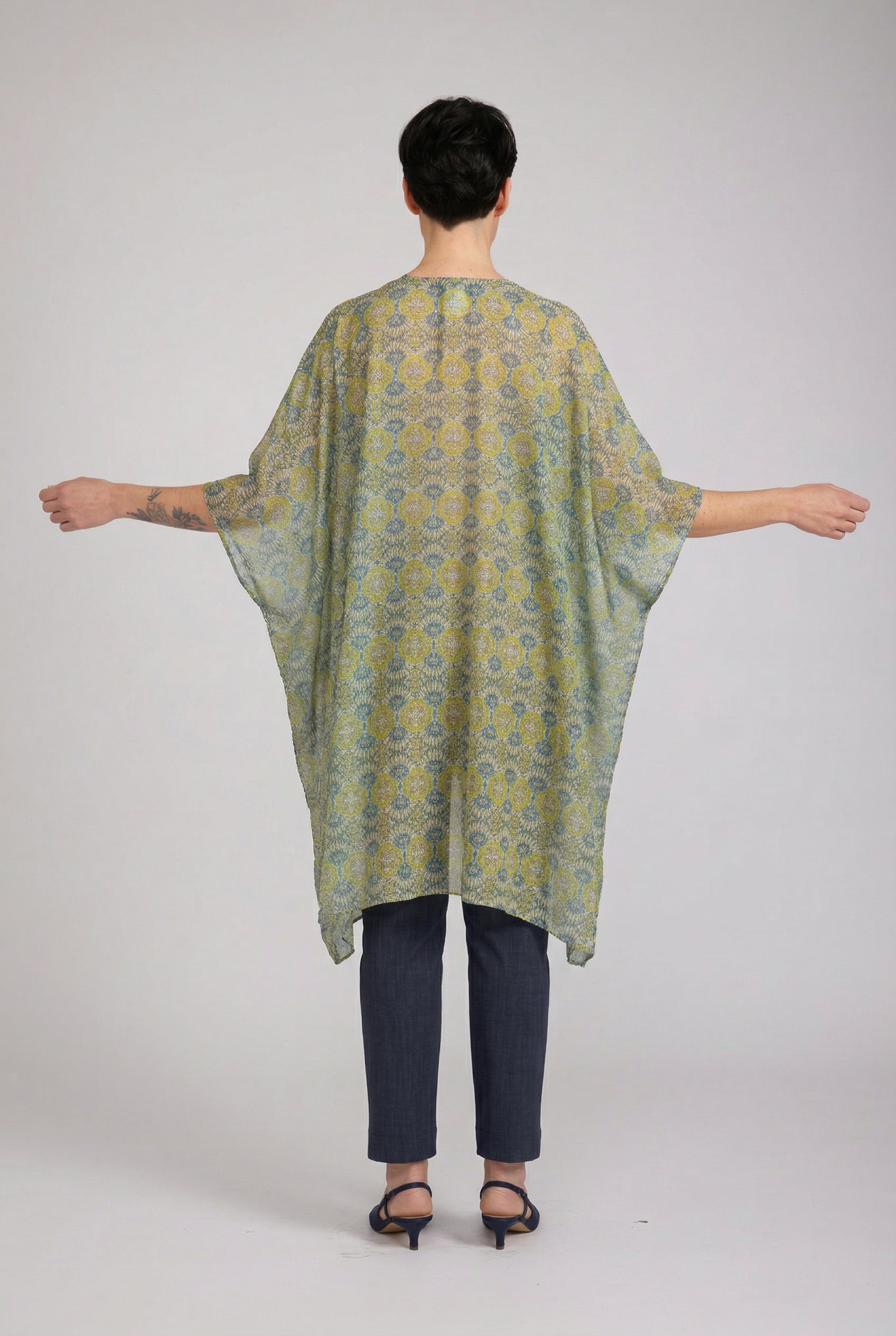 Kimono Jo fantasia verde blu