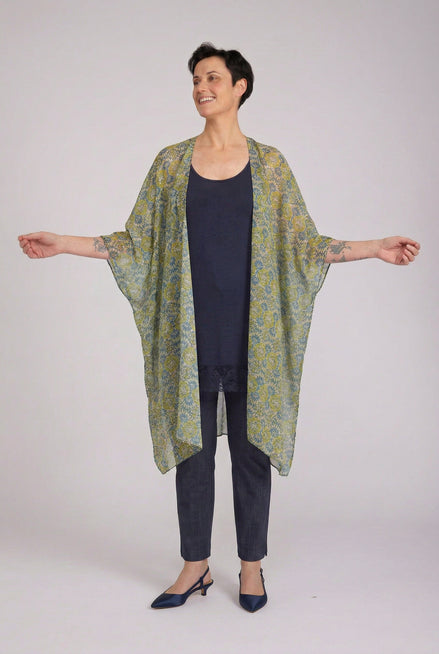 Kimono Jo fantasia verde blu