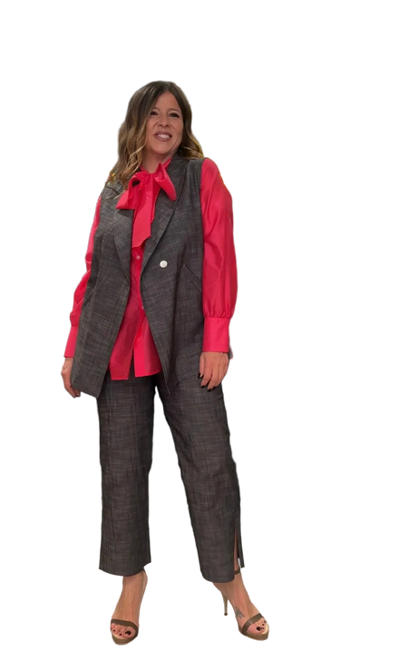 Look fiocco tailleur antracite