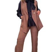 Look fiocco tailleur cioccolato