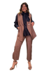 Look fiocco tailleur cioccolato