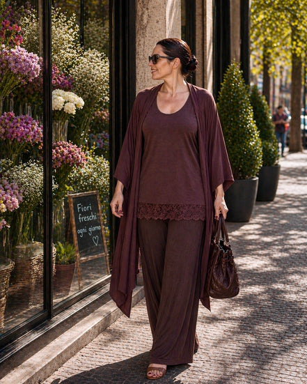 Look kimono cioccolato