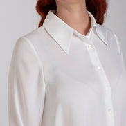 Camicia Milano techno satin latte