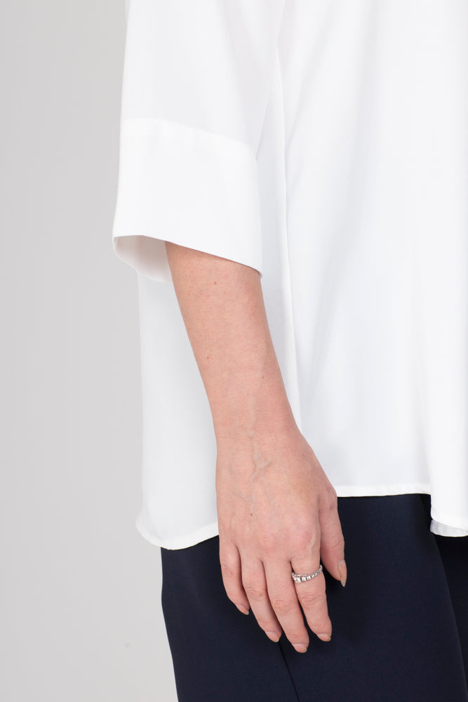 Camicia Milano techno satin latte