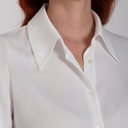 Camicia London techno satin latte