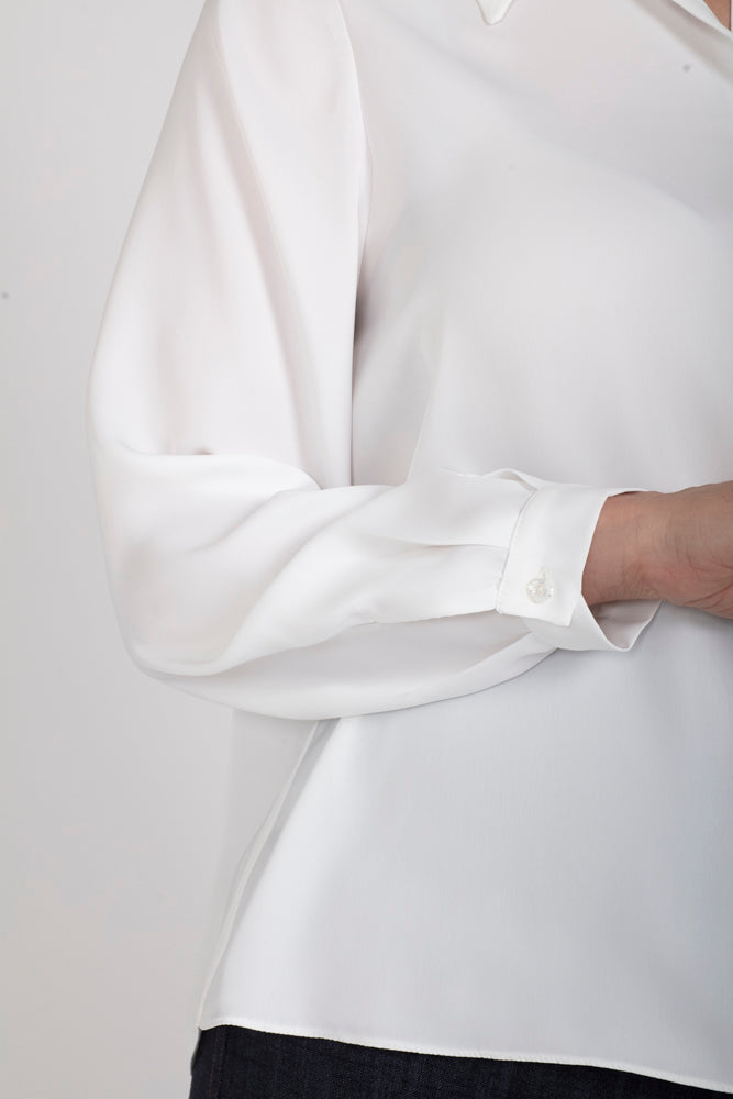 Camicia London techno satin latte