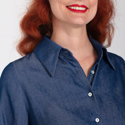 Camicia donna London in satin jeans