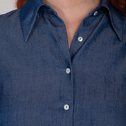 Camicia donna London in satin jeans