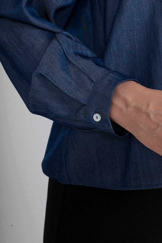 Camicia donna London in satin jeans