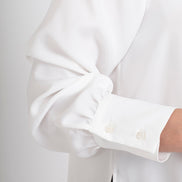 Camicia donna NY over in techno satin color latte
