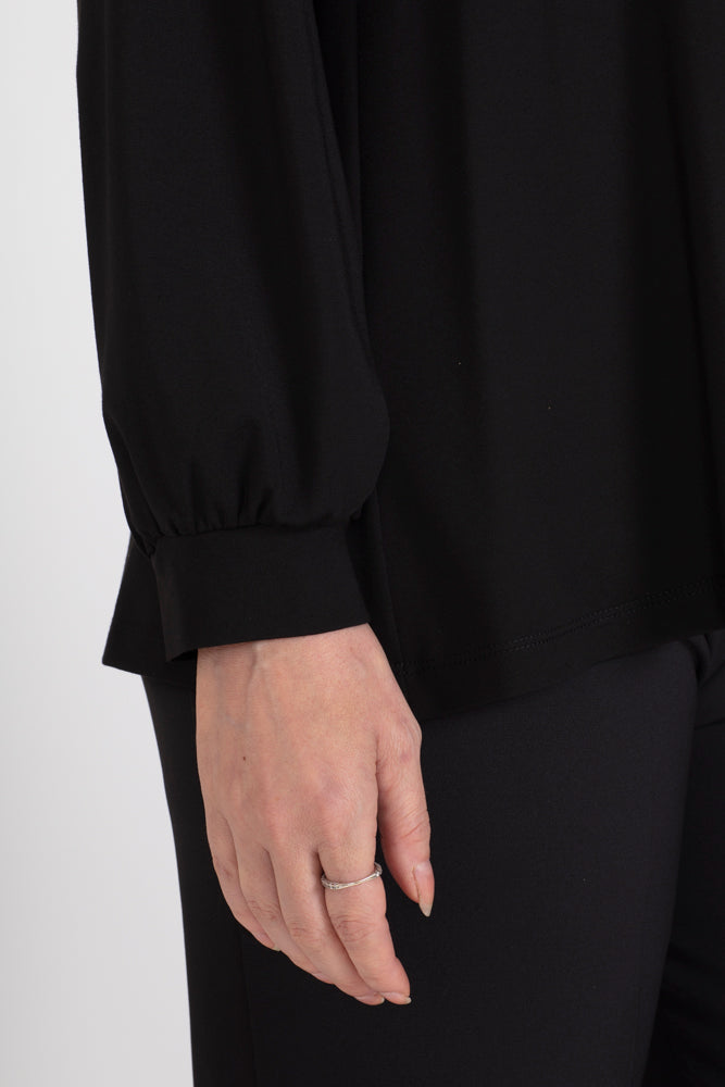 Maglia maniche lunghe nera Mina in jersey