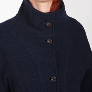 Cappottino donna Mio in lana cotta blu