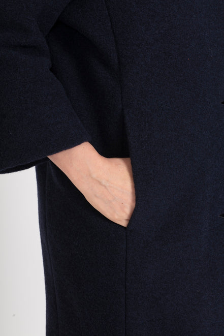 Cappottino donna Mio in lana cotta blu