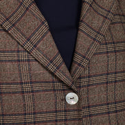Giacca Berlin blazer scozzese mocha blu vino