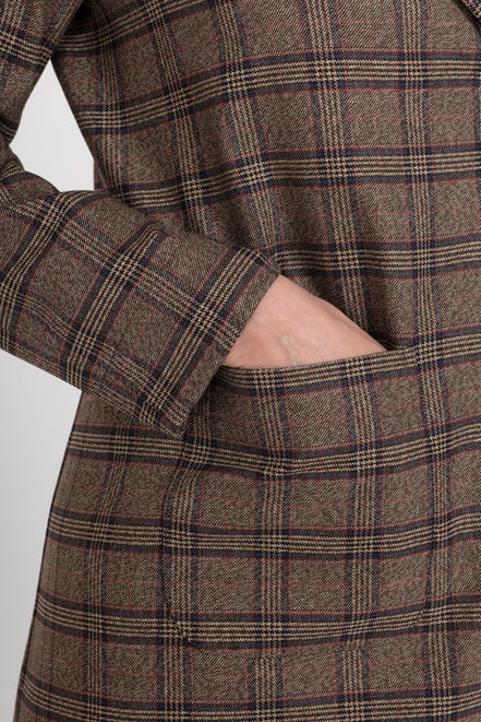 Giacca Berlin blazer scozzese mocha blu vino