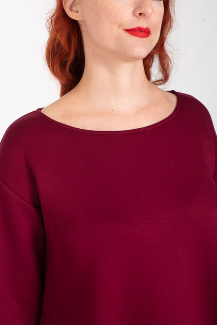 Maglia felpa scuba vino Alice
