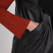 Gilet  Barcelona ecopelle nera