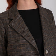 Blazer Berlin scozzese nero beige lurex