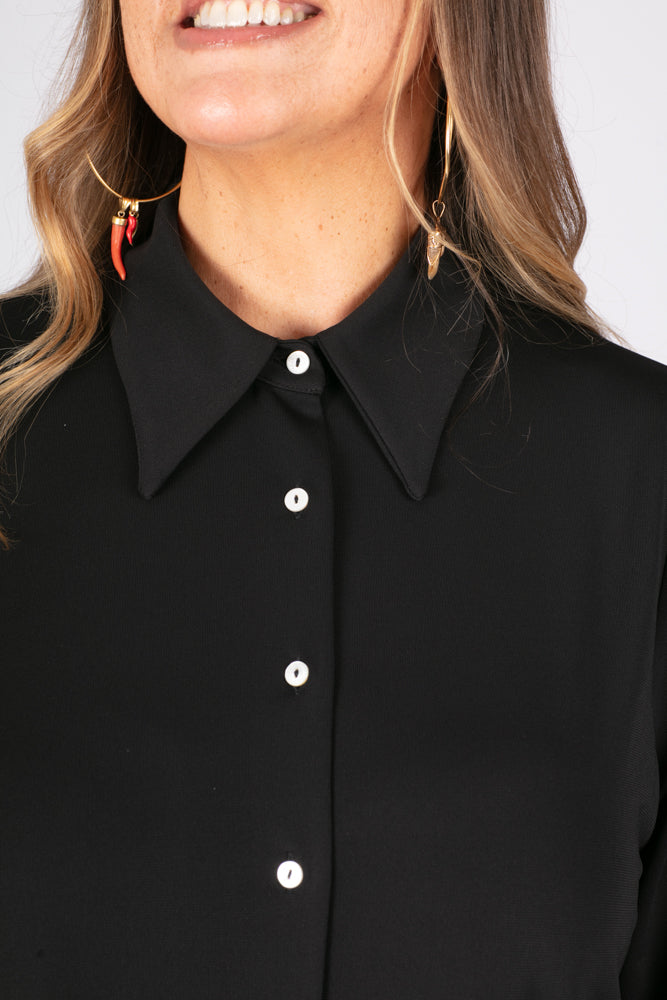Camicia Milano fluido nero