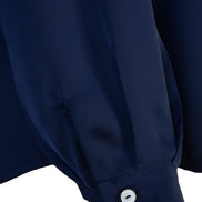Camicia London techno satin blu