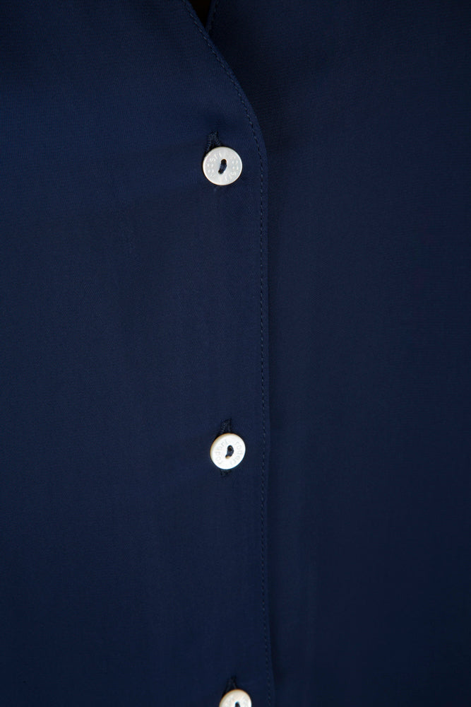 Camicia NY techno satin blu