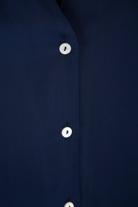 Camicia NY techno satin blu