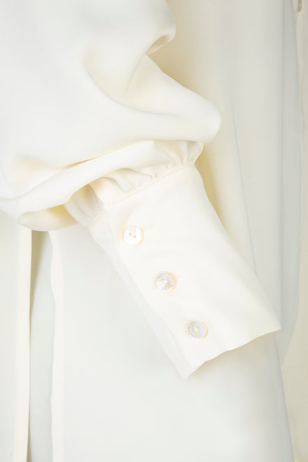 Camicia NY techno satin avorio