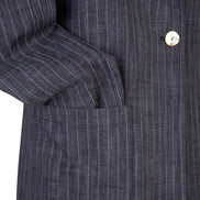 Procida Jacket in Washed Blue Pinstripe