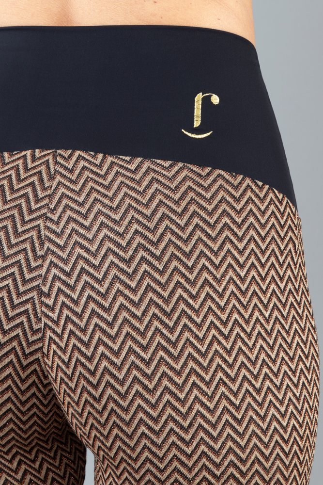 Panta London fantasia lurex con baschina