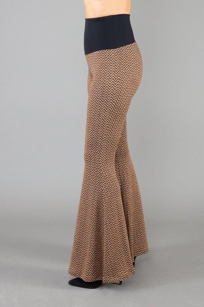 Panta London fantasia lurex con baschina