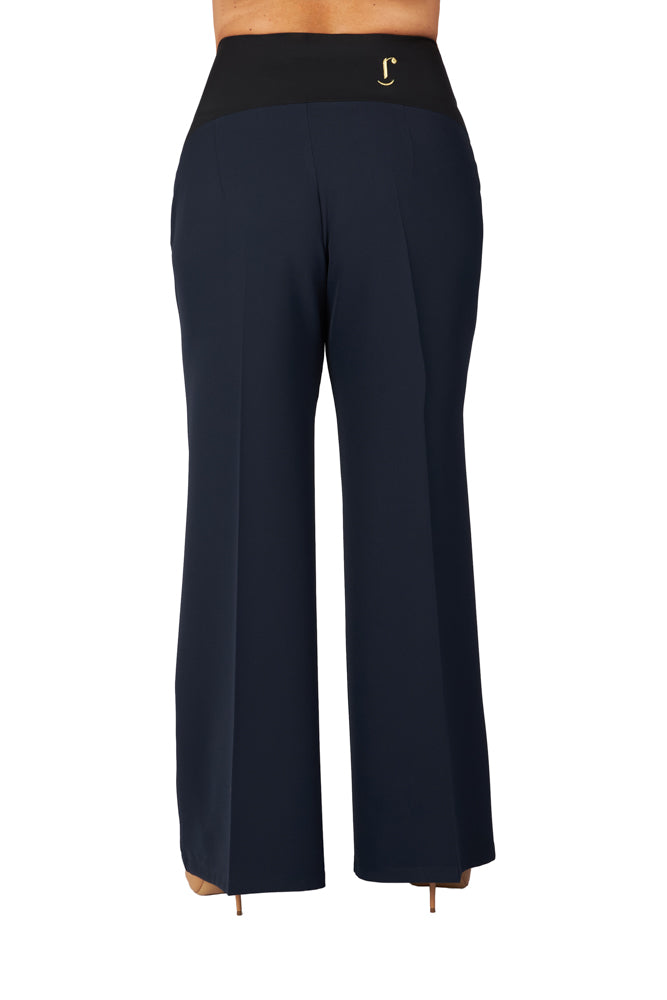 Panta Firenze crepe cady blu