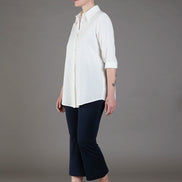 Panta Salina in punto milano cotone navy