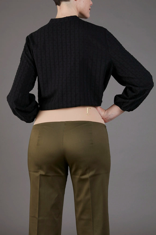 Panta Havana cotone militare con baschina