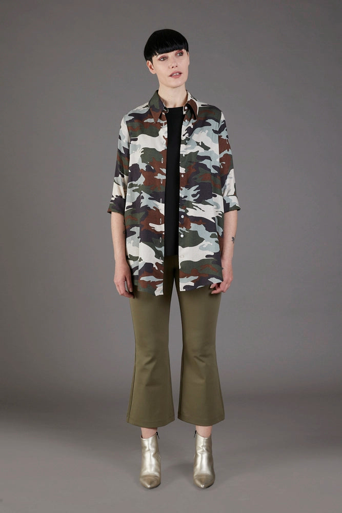 Panta Salina in punto milano cotone militare