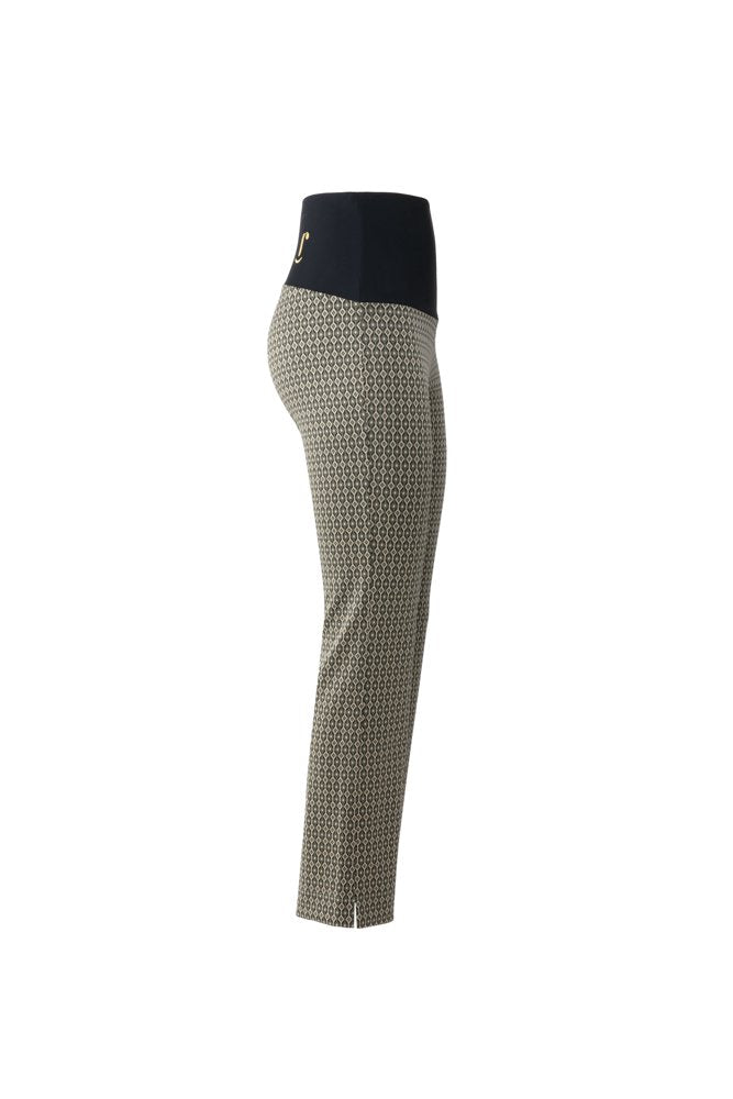 Panta Audrey Jacquard militare con baschina