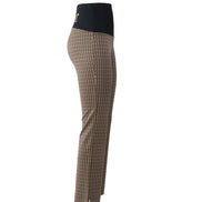 Panta Audrey Jacquard marrone con baschina
