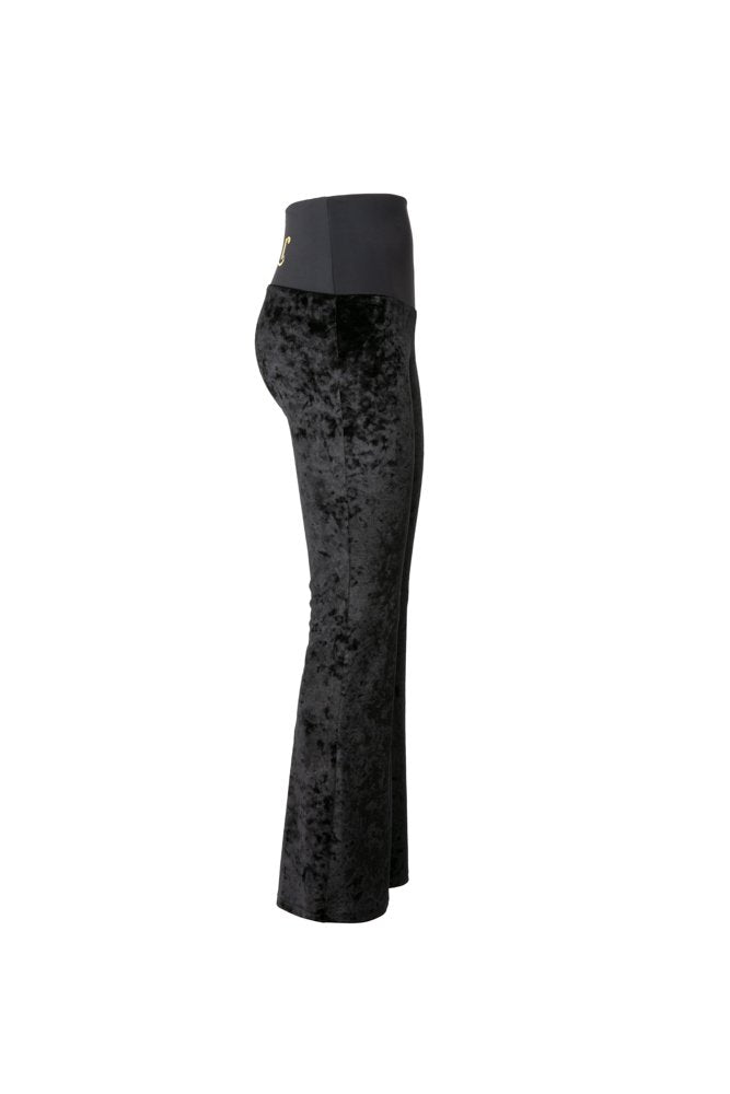 Panta Milano velluto nero con baschina