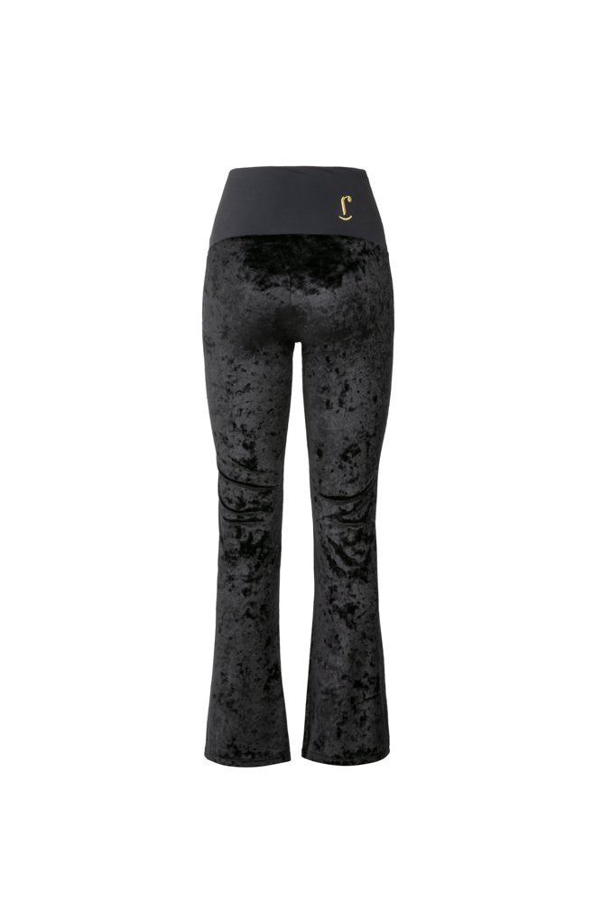 Panta Milano velluto nero con baschina