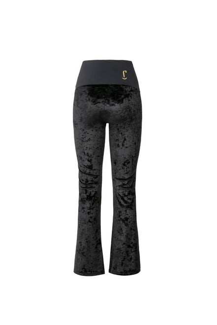 Panta Milano velluto nero con baschina