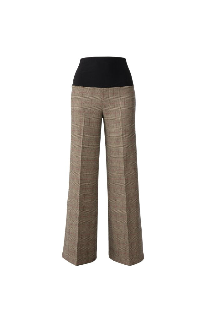 Panta Firenze in principe di galles beige e nero con baschina