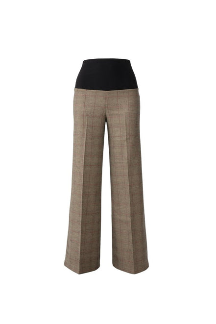 Panta Firenze in principe di galles beige e nero con baschina