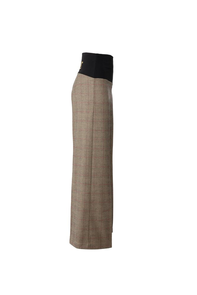Panta Firenze in principe di galles beige e nero con baschina