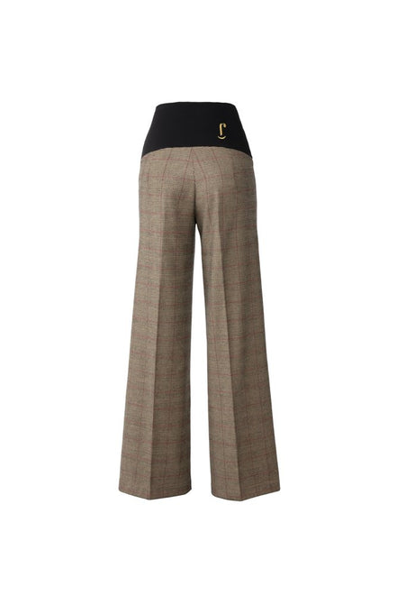 Panta Firenze in principe di galles beige e nero con baschina