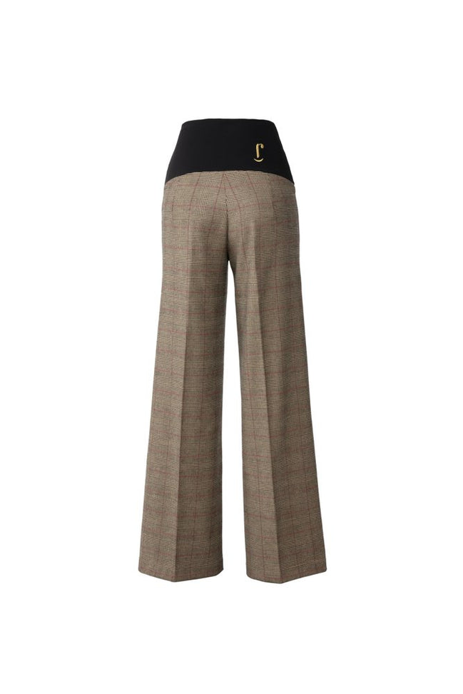 Panta Firenze in principe di galles beige e nero con baschina