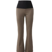 Panta Milano jacquard marrone con baschina