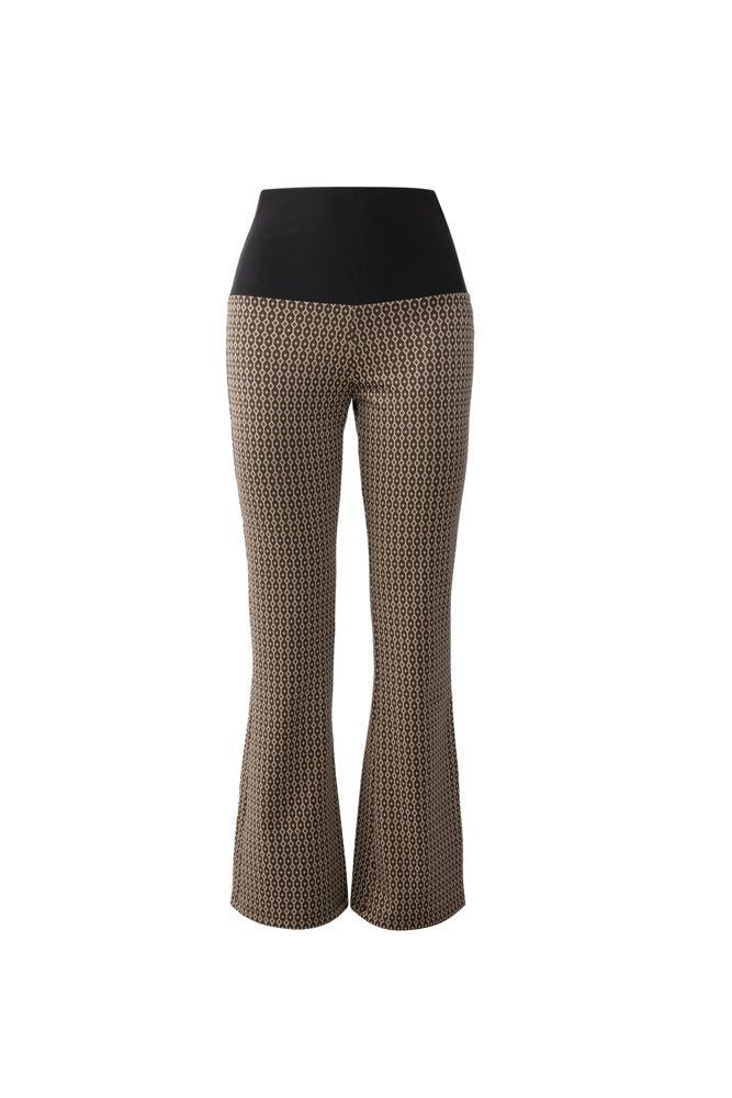 Panta Milano jacquard marrone con baschina